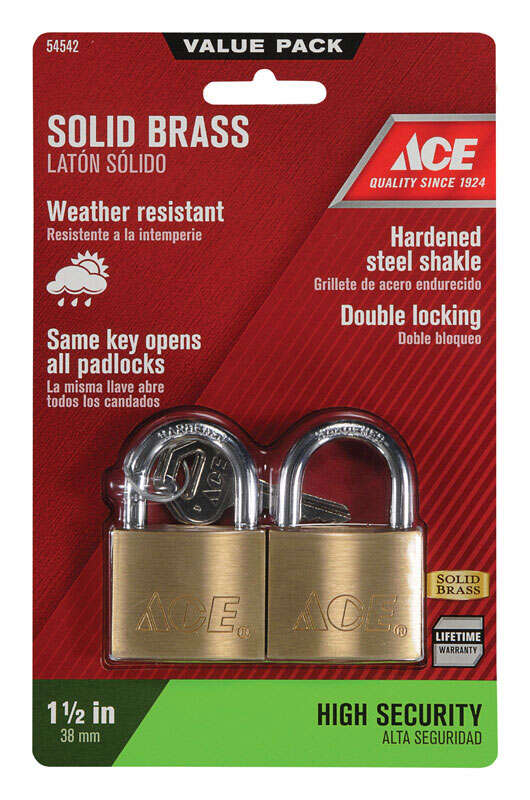 ●MR.ACE Ace 1-5/16 in. H X 1-1/2 in. W X 17/32 in. L Brass Double