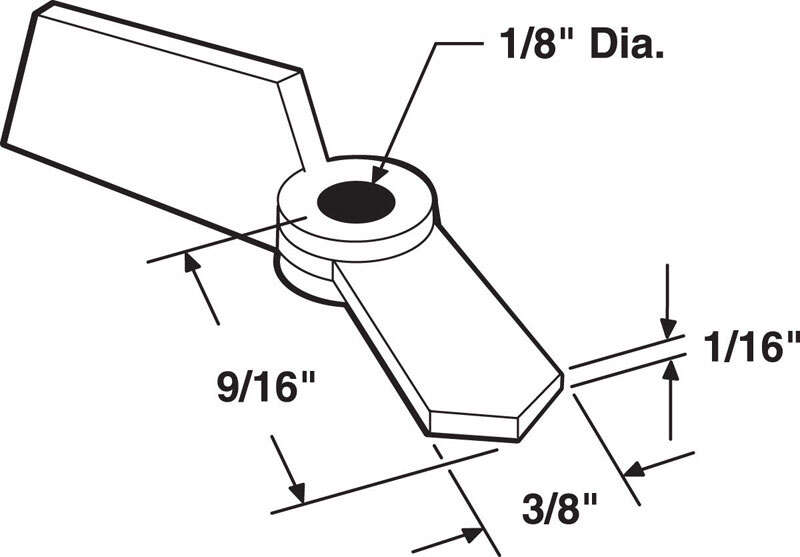 Prime-Line White Nylon Turn Button 0.38 in. H X 3/8 in. W X 9/16 in. L 1 pk Prime-Line White Nylon Turn Button 0.38 in. H X 3/8 in. W X 9/16 in. L 1 pk