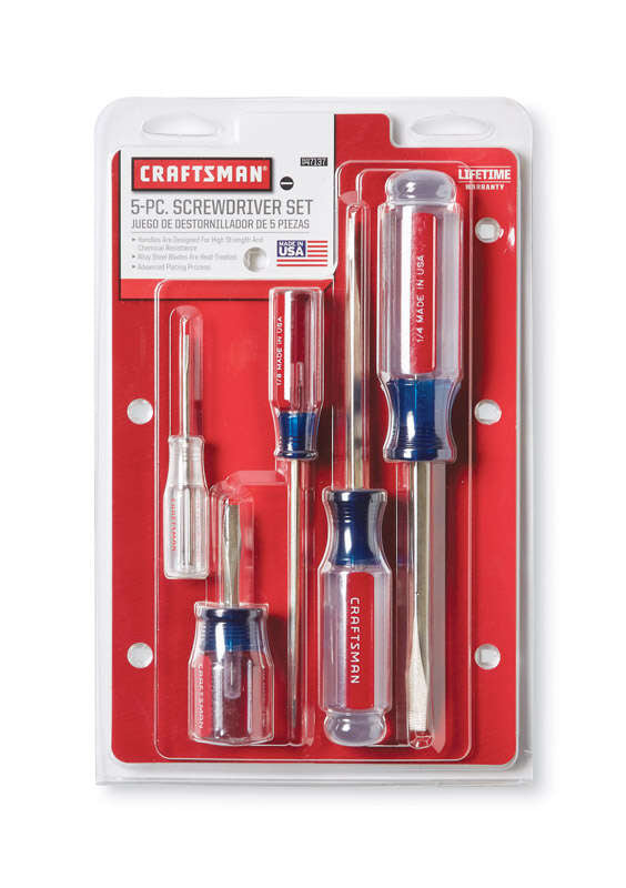 Craftsman Slotted Screwdriver Set 5 pc HiPro Ace Supercentre