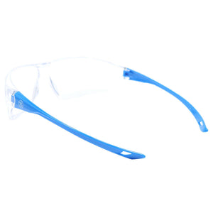 General Electric 03 Series Impact-Resistant Safety Glasses Clear Lens Blue Frame 1 pk