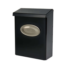 Load image into Gallery viewer, Gibraltar Mailboxes Designer Classic Galvanized Steel Wall Mount Black Mailbox