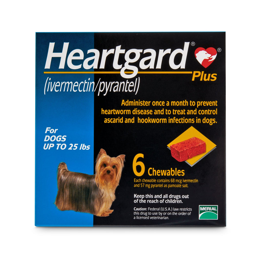HEARTGARD PLUS CHEWABLE FOR DOGS up to 25lbs (SMALL) per tab