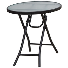 Load image into Gallery viewer, Living Accents Black Round Glass Folding Table