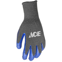 Load image into Gallery viewer, Ace Men's Indoor/Outdoor Coated Work Gloves Blue/Gray L 1 pair