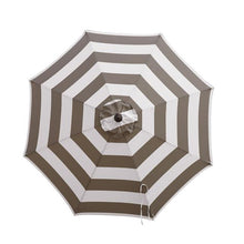 Load image into Gallery viewer, Living Accents  9 ft. Tiltable Tan Stripe Market Umbrella
