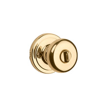 Load image into Gallery viewer, Kwikset SmartKey Juno Polished Brass Entry Lockset ANSI/BHMA Grade 2 KW1 1-3/4 in.