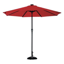 Load image into Gallery viewer, Living Accents Solar LED 9 ft. Tiltable Red Market Umbrella