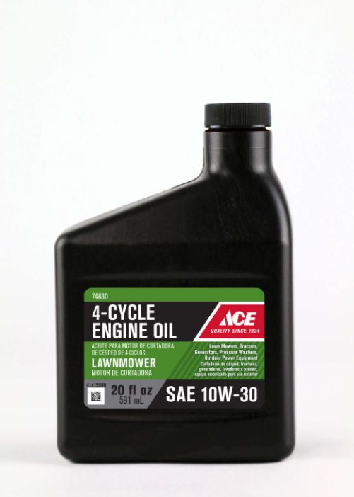 Ace 10W30 4Cycle Lawn Mower Motor Oil 20 oz HiPro Ace Supercentre