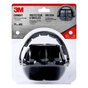 3M 25 dB Soft Foam Folding Earmuffs Black 1 pair