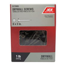 Load image into Gallery viewer, Ace No. 8 wire X 3 in. L Phillips Drywall Screws 1 lb 173 pk