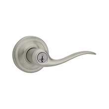 Load image into Gallery viewer, Kwikset SmartKey Tustin Satin Nickel Entry Lockset KW1 1-3/4 in.