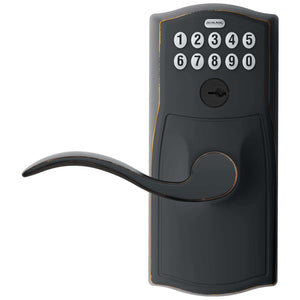 Schlage Aged Bronze Steel Electronic Keypad Entry Lock