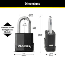 Load image into Gallery viewer, Master Lock Magnum 1-7/8 in. H X 1-3/16 in. W X 1-3/4 in. L Laminated Steel Ball Bearing Locking Pad