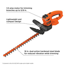 Load image into Gallery viewer, Black+Decker 18 in. 120 V Electric Hedge Trimmer Tool Only