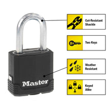 Load image into Gallery viewer, Master Lock Magnum 1-7/8 in. H X 1-3/16 in. W X 1-3/4 in. L Laminated Steel Ball Bearing Locking Pad