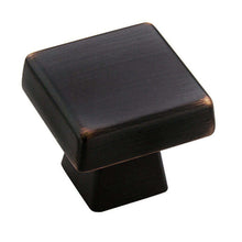 Load image into Gallery viewer, Amerock Blackrock Square Cabinet Knob 1-3/16 in. D 1-1/16 in. Oil Rubbed Bronze 1 pk