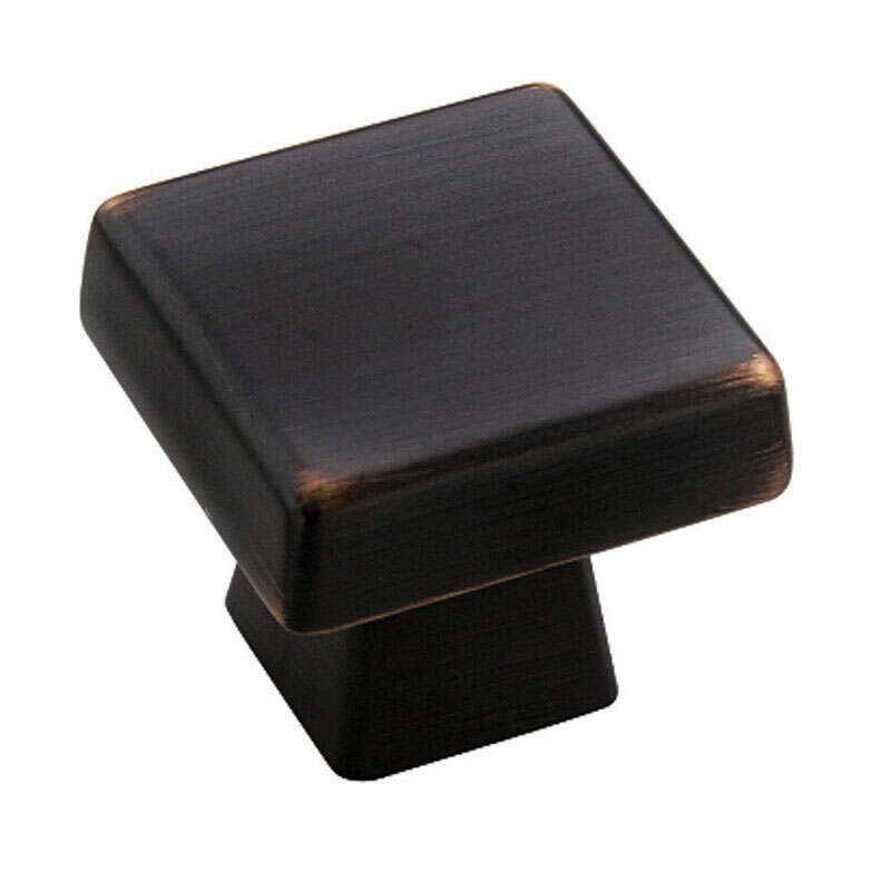 Amerock Blackrock Square Cabinet Knob 1-3/16 in. D 1-1/16 in. Oil Rubbed Bronze 1 pk