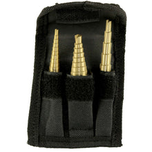 Load image into Gallery viewer, Performance Tool High Speed Steel Step Drill Bit Set Hex Shank 3 pc