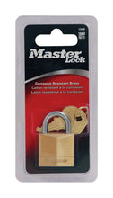 Load image into Gallery viewer, Master Lock 1 in. H X 5/16 in. W X 1-3/16 in. L Brass 4-Pin Cylinder Padlock