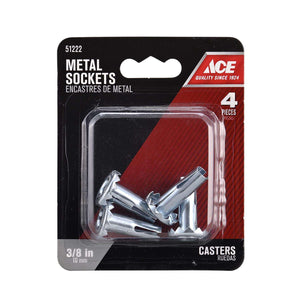 Ace Stamped Metal Caster Socket 1 pk