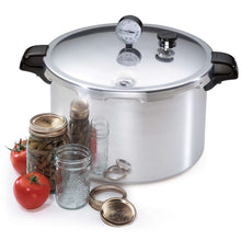 Load image into Gallery viewer, Presto Brushed Aluminum Pressure Cooker and Canner 16 qt