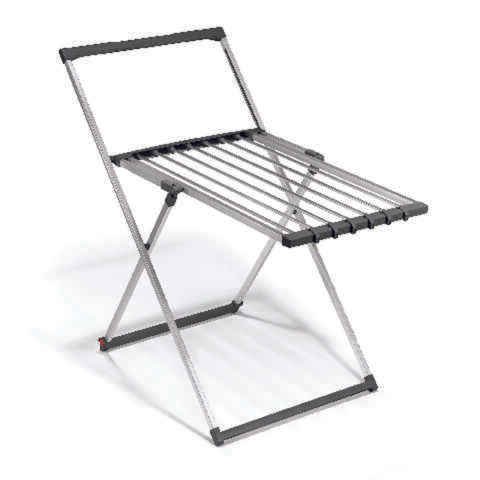 Polder 43 in. H X 24 in. W X 44 in. D Aluminum Collapsible Clothes Drying Rack