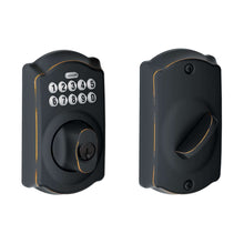 Load image into Gallery viewer, Schlage Aged Bronze Steel Electronic Deadbolt