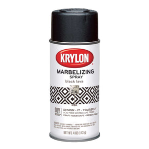 Krylon Marbelizing Black Lava Marble Effect Spray Paint 4 oz