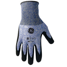 Load image into Gallery viewer, General Electric Unisex Dipped Gloves Black/Blue XL 1 pair