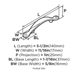 Amerock Inspirations Inspirations Cabinet Pull 3 in. Satin Nickel 1 pk