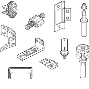 Prime-Line White Steel Hardware Kit 10 pk