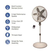 Load image into Gallery viewer, Lasko 53.5 in. H 3 speed Oscillating Pedestal Fan