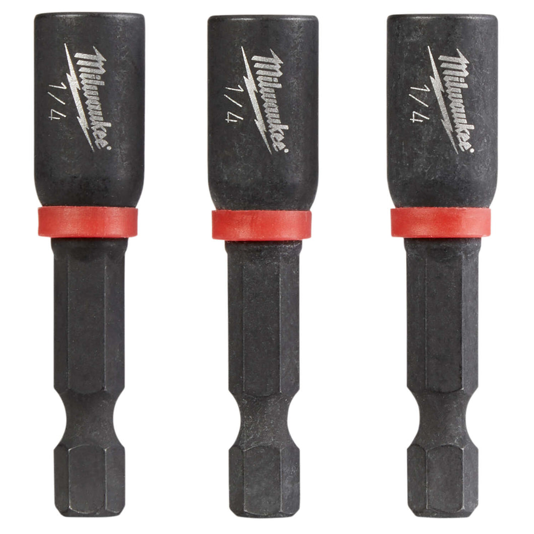 Milwaukee Shockwave 1/4 in. X 1-7/8 in. L Steel Nut Driver 3 pc