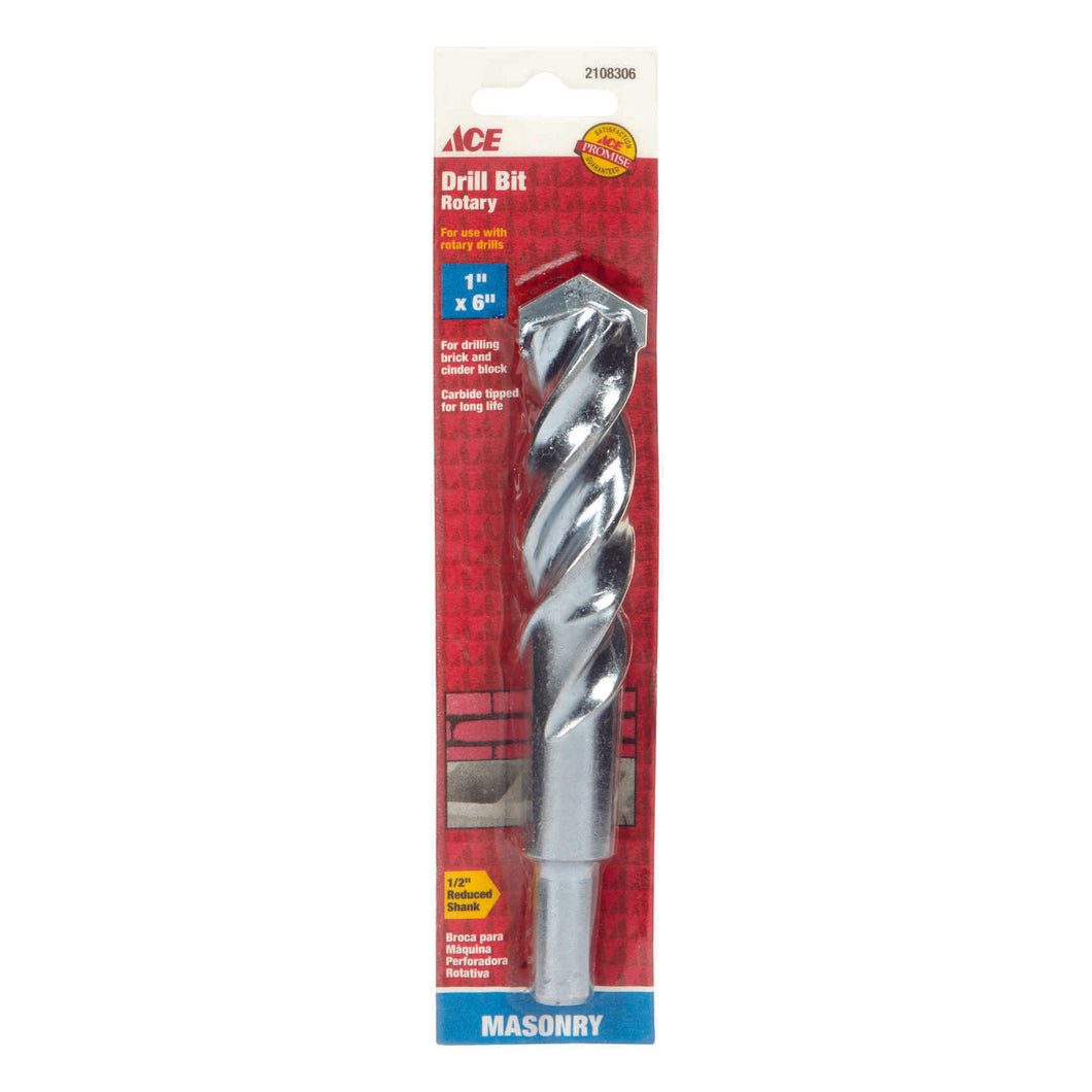 Ace 1 in. X 6 in. L Steel Masonry Drill Bit 1 pc