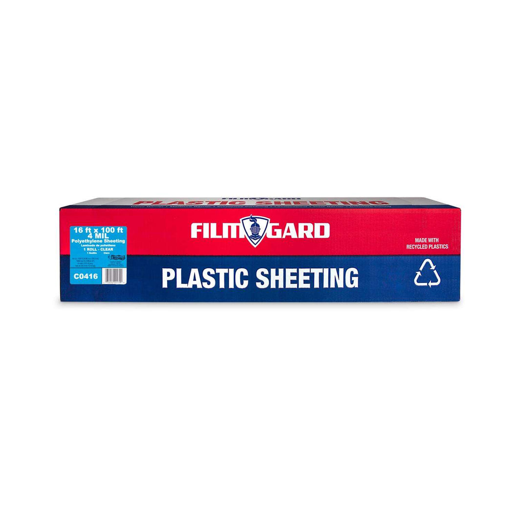 Film-Gard Plastic Sheeting 4 mil X 16 ft. W X 100 ft. L Polyethylene Clear