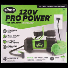 Load image into Gallery viewer, Slime Pro Power 120 V 100 psi Garage Tire Inflator/Accessory Kit