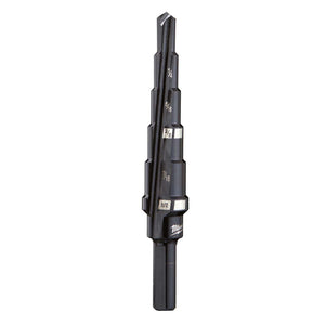Milwaukee JAM-FREE 3/16 to 1/2 in. X 6 in. L Black Oxide Step Drill Bit 1 pc