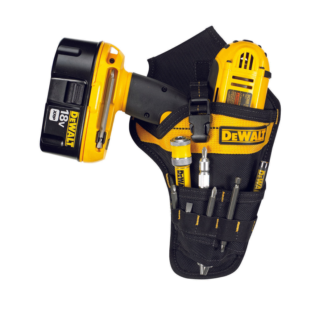 DeWalt 3 pocket Ballistic Nylon Drill Holster 7.3 in. L X 13.75 in. H Black/Yellow