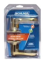 Load image into Gallery viewer, Schlage Flair Bright Brass Entry Lockset 1-3/4 in.