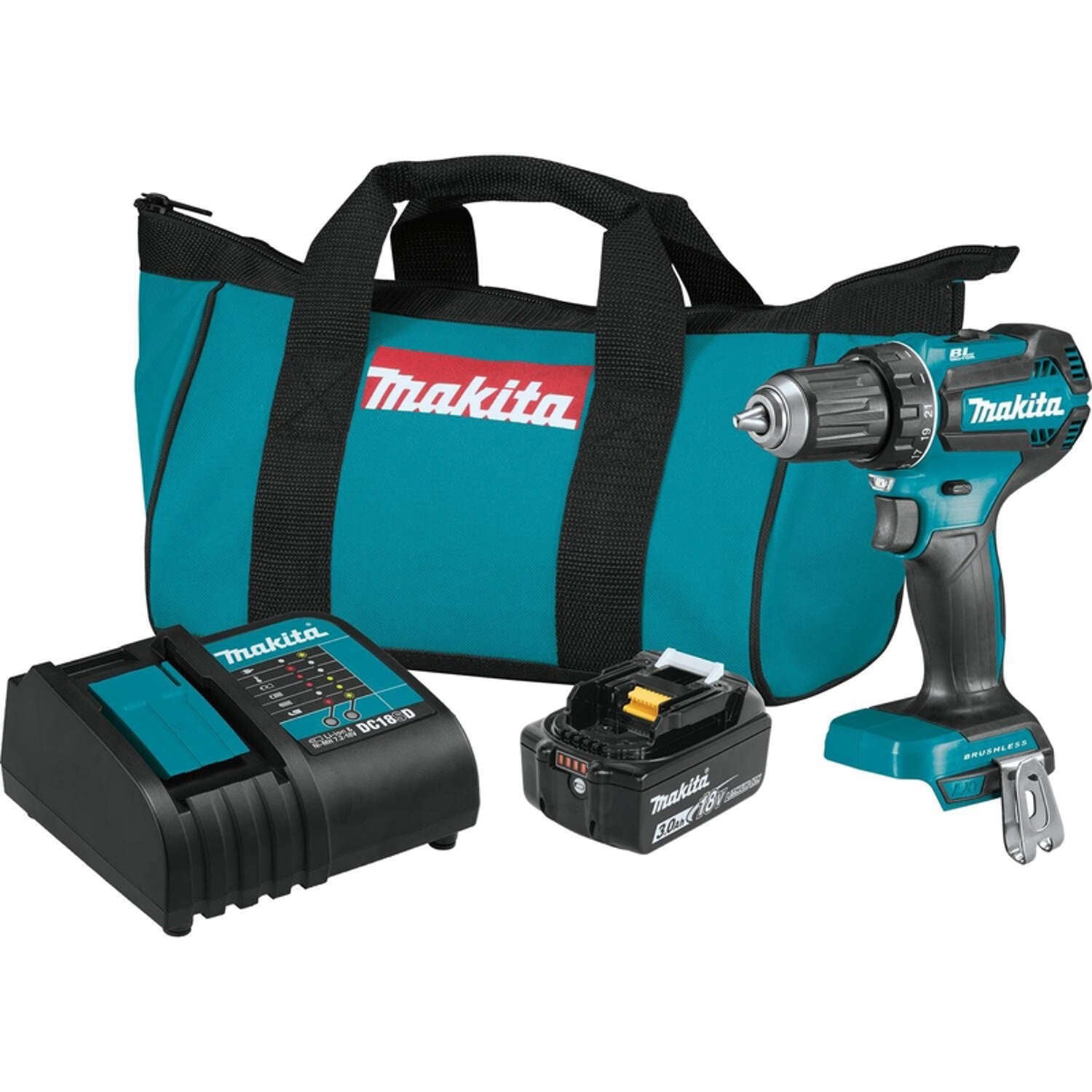 Makita 18v best sale battery drill set