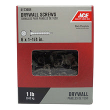 Load image into Gallery viewer, Ace No. 6 wire X 1-1/4 in. L Phillips Drywall Screws 1 lb 288 pk