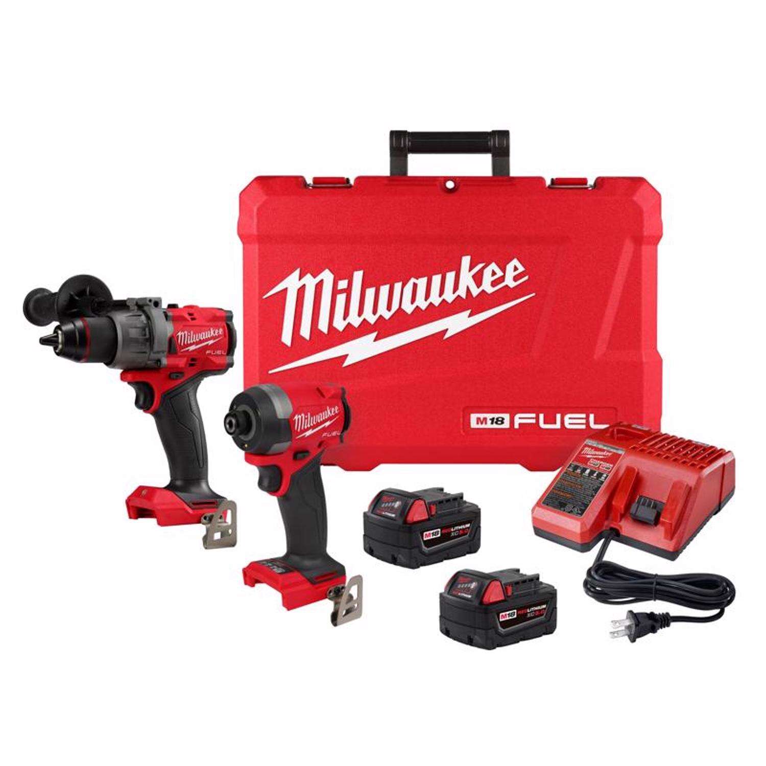 Milwaukee M18 FUEL 18 V Cordless Brushless 2 Tool Combo Kit Hi Pro Ace Supercentre