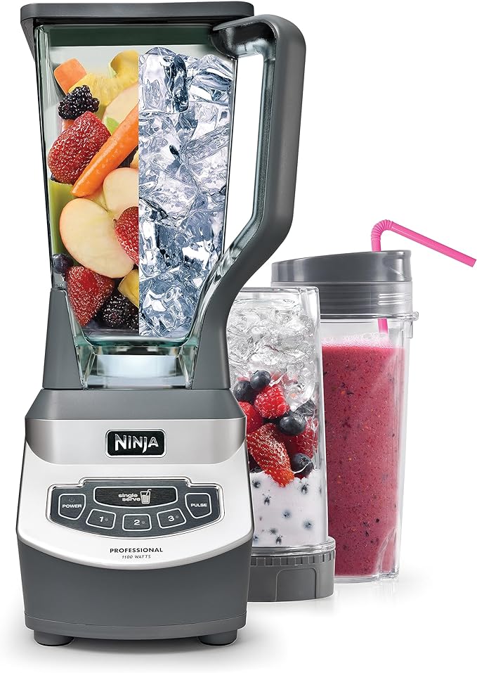 Ninja BL660 Professional Compact Smoothie & Food Processing Blender, 1100-Watts, 3 Functions -for Frozen Drinks, Smoothies, Sauces, & More, 72-oz.*