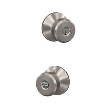 Load image into Gallery viewer, Schlage Bowery Satin Nickel Entry Knobs 1-3/8 in.