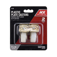 Load image into Gallery viewer, Ace 1-1/4 in. D Swivel Plastic Caster 40 lb 1 pk