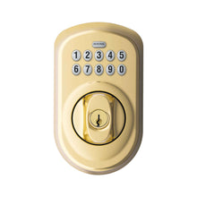 Load image into Gallery viewer, Schlage Bright Brass Steel Electronic Deadbolt