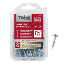 Load image into Gallery viewer, Teks No. 8 X 1-1/4 in. L Phillips Truss Head Lath Screws 140 pk
