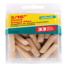 Load image into Gallery viewer, Wolfcraft Fluted Hardwood Dowel Pin 5/16 in. D X 1-1/2 in. L 1 pk Natural