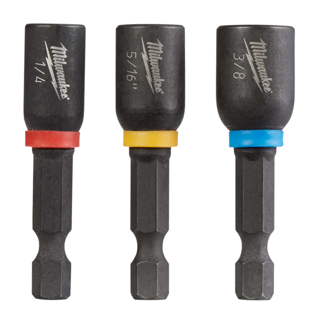 Milwaukee Shockwave 1-7/8 in. L Steel Nut Driver Set 3 pc