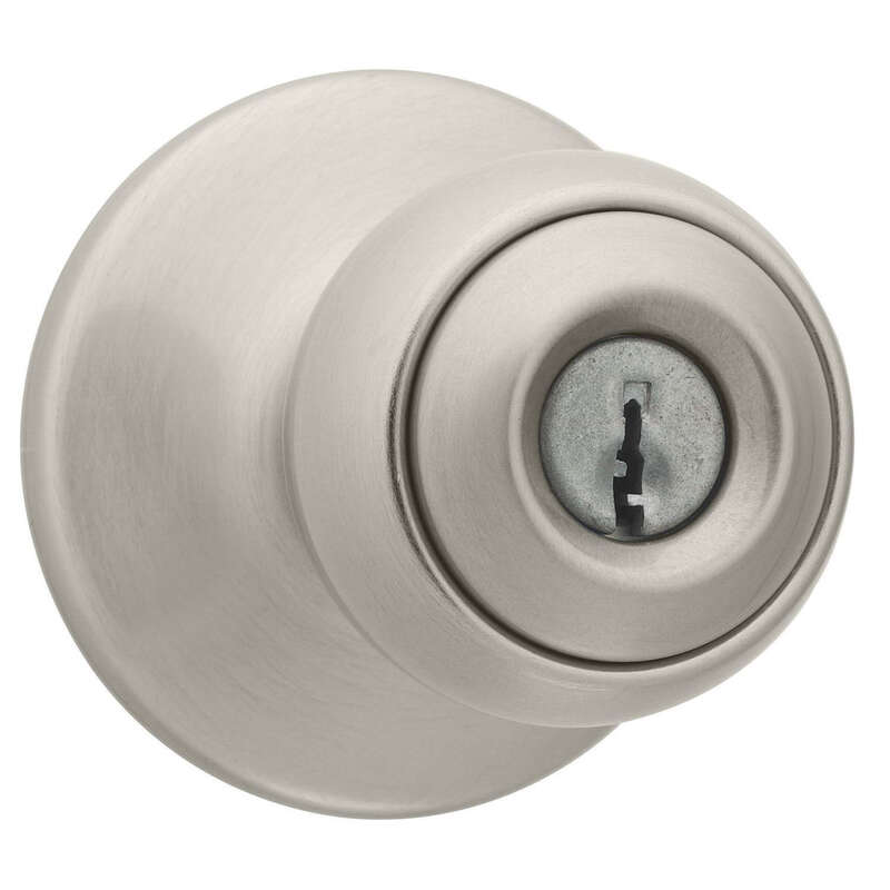 Kwikset Polo Satin Nickel Entry Knobs 1-3/4 in.